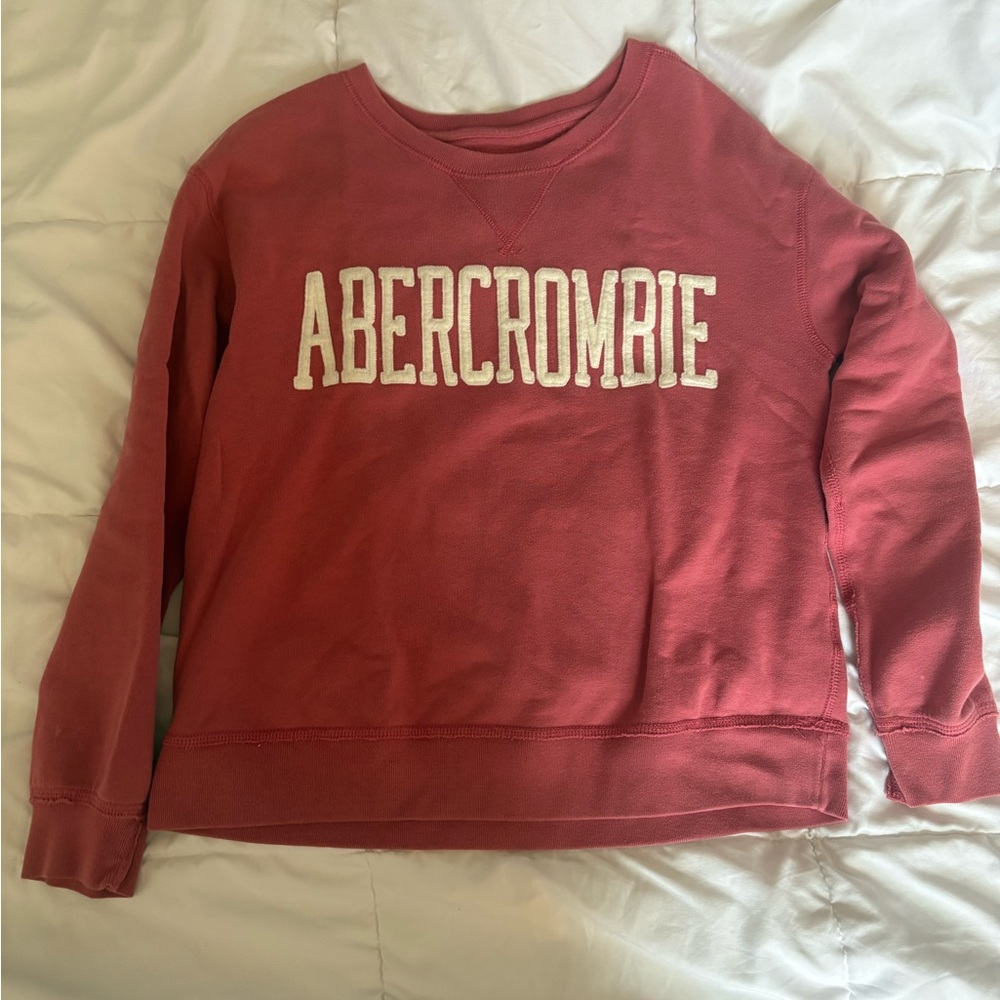 Abercrombie & Fitch Red Crew Neck Sweater
